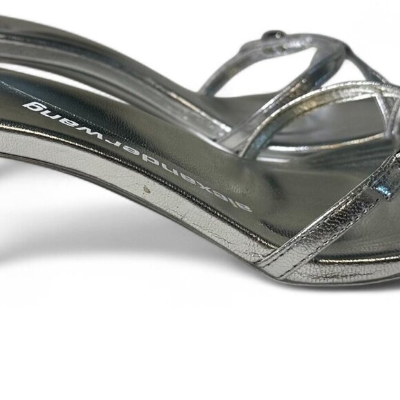 Alexander Wang Silver Lucienne 65 Strappy Slide 37.5 NWT - Picture 16 of 16